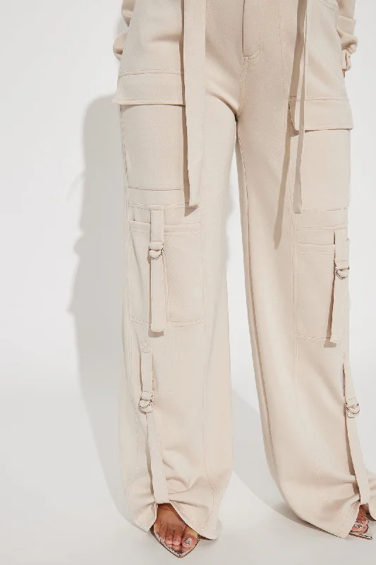 Carrie Cargo Pant Set - Taupe