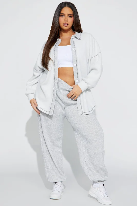 Casey Jogger Set - Heather Grey