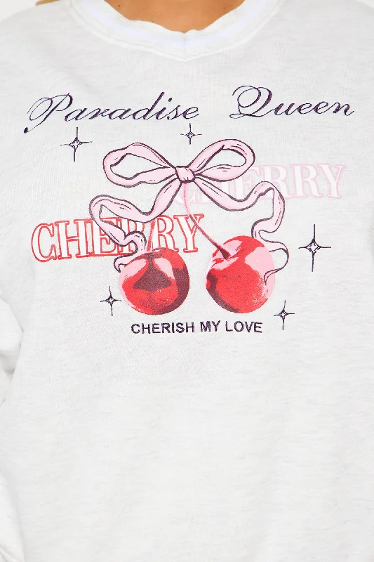 Cherish My Love Fleece Pant Set - Grey