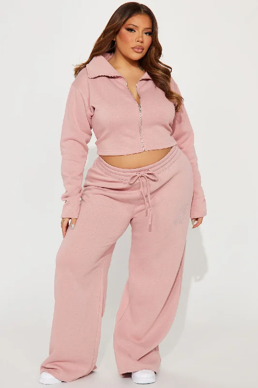 Sweet Angel Fleece Pant Set - Pink