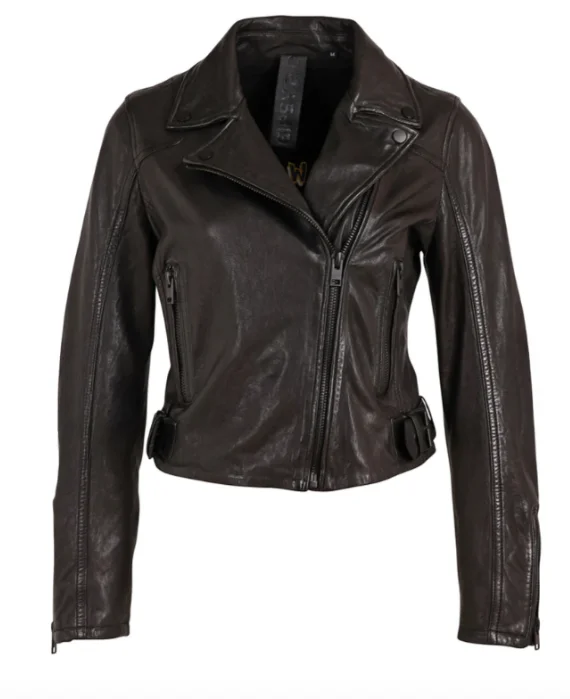 Black leather jacket