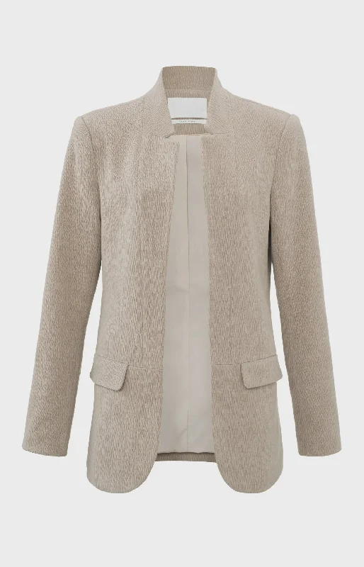 YAYA structured sand velours loose fit blazer