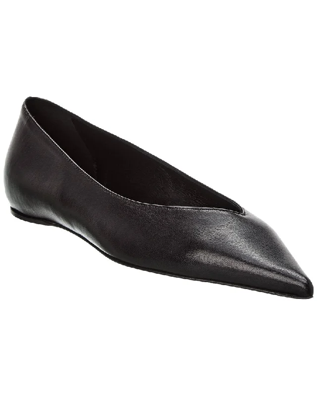 Toteme Asymmetric Leather Ballerina Flat