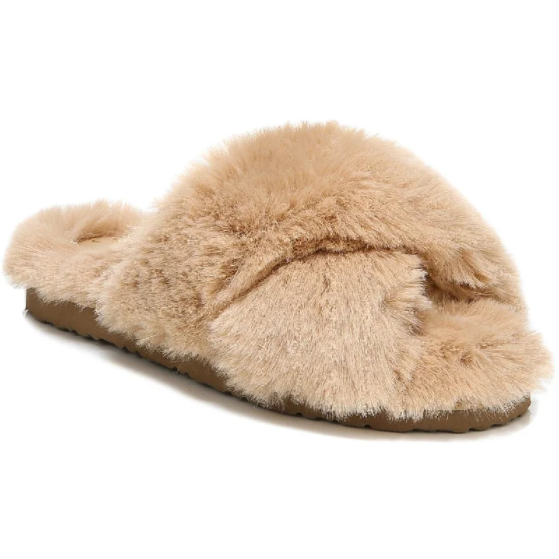 9 Medium / Camel Faux Fur