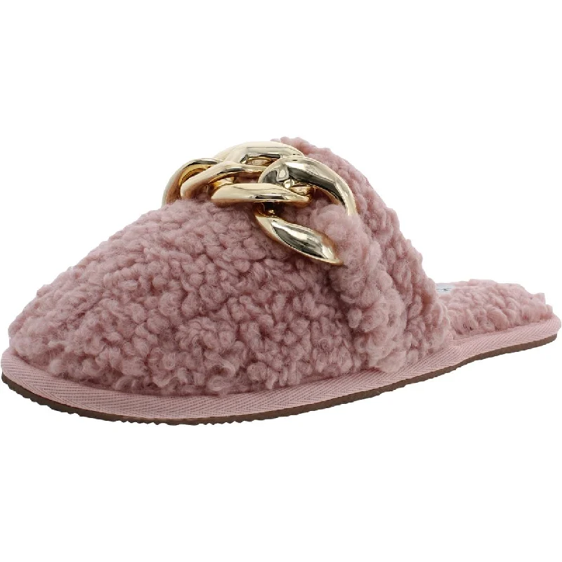 Ability Womens Faux Fur Slip On Slide Slippers