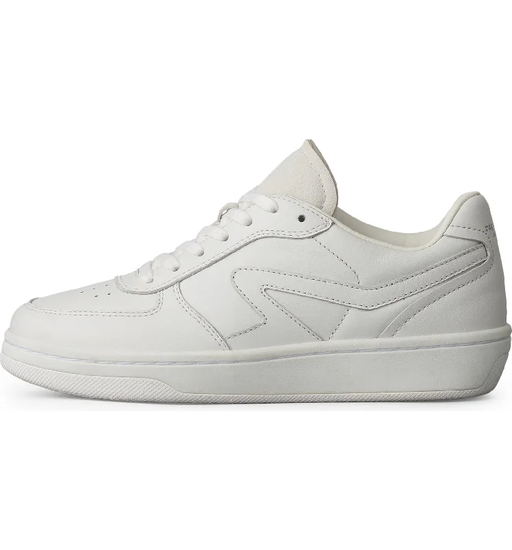 rag & bone Women's White Leather Retro Calfskin Court Sneakers Lace Up