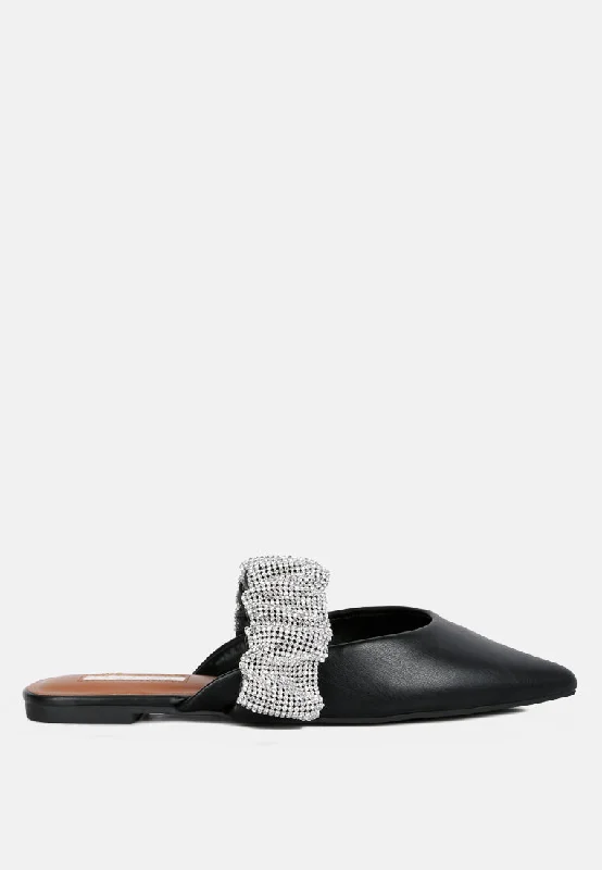 Hemessen Diamante Strap Flat Mules