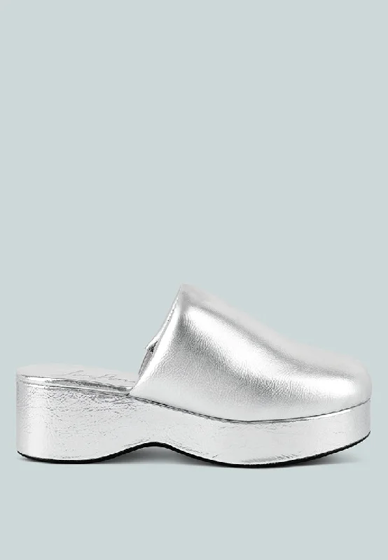 Olori Solid Platform Slip On Mules